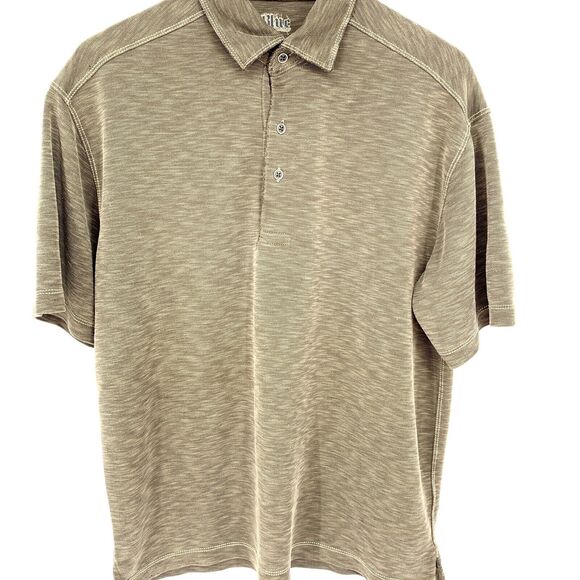 Blue by Pronto Uomo Polo Shirt Mens M Brown Tan Stitch - Picture 1 of 8